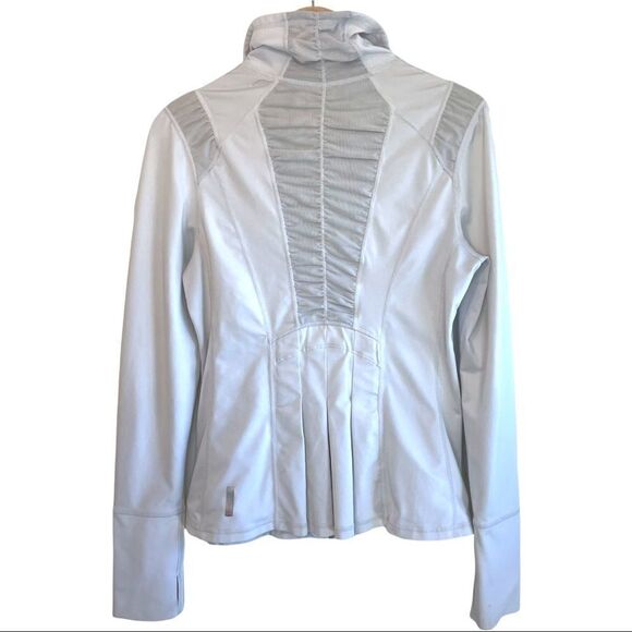Zella White Ruched Athletic Jacket - Picture 5 of 9